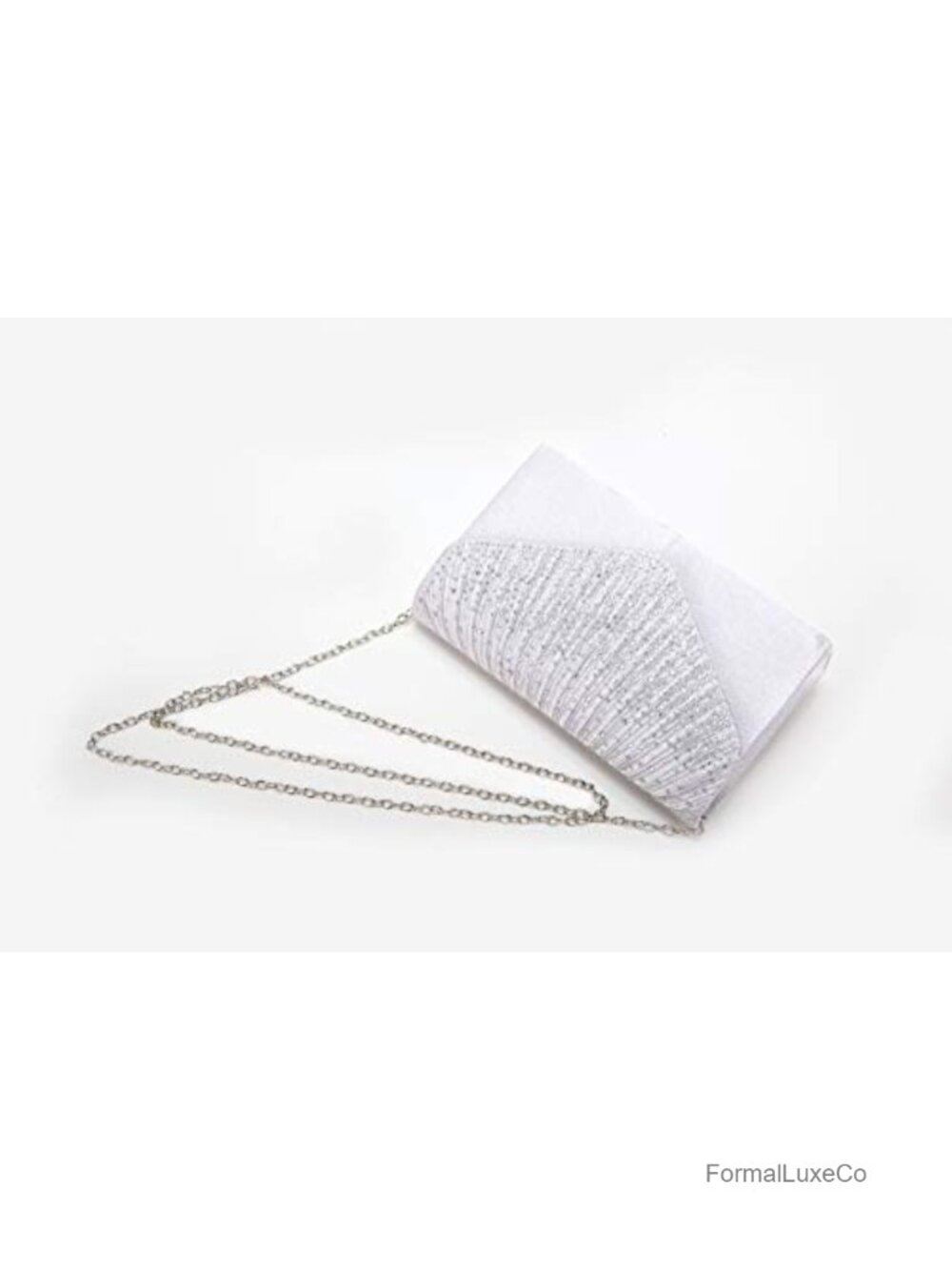Satin Envelope Clutch with Chain Strap - Picture 5 of 6